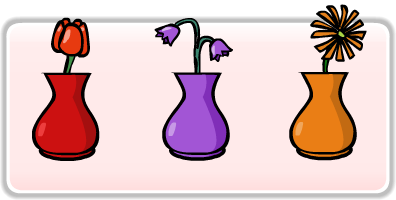 Vaso rojo, morado y naranja