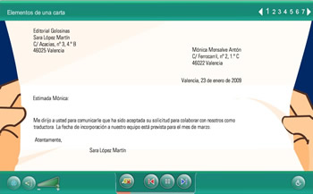 Captura de pantalla del ODE La carta Captura de pantalla del ODE La carta