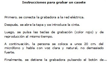 Imagen de texto instructivo textual