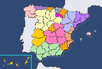 Mapa de las Comunidades de Espaa