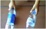 Golpeadores: 2 botellas de plástico