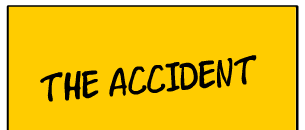 First scene: Title: “The accident”