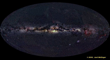 La Va Lctea vista desde la Tierra. Tomada de www.astrored.org