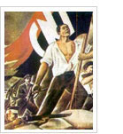 Detalle del cartel elaborado durante la Guerra Civil Espaola (1936-1937). Confederacin Nacional del Trabajo