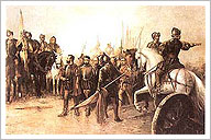 Batalla de Villalar (pintura histrica siglo XIX), Manuel Picolo. Banco Hipotecario, Madrid. 