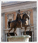 Estatua ecuestre del emperador Marco Aurelio en los Museos Capitolinos de Roma. Banco de imágenes ISFTIC 