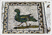 Mosaico casa de los pájaros. Ruinas de Itálica. Santiponce (Sevilla). Banco de imágenes del ISFTIC.