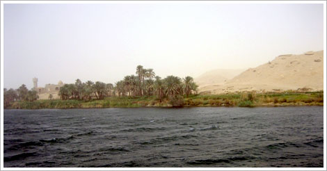 El río Nilo y sus orillas. María J. Fuente (col. particular, 2006)