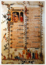 Libro ilustrado medieval. Banco de imágenes del IFSTIC