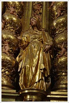 Estatua de Santa Paciencia en la basílica de San Lorenzo de Huesca (siglos XVII-XVIII). Banco de imágenes del ISFTIC