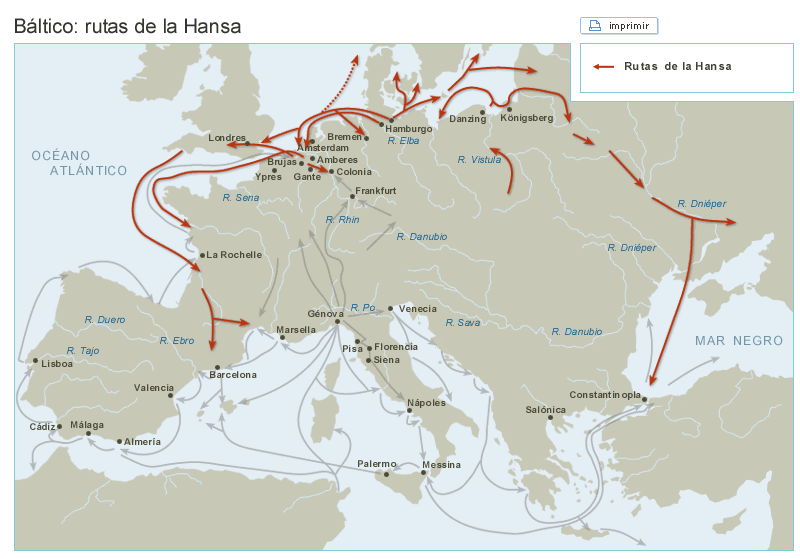 B�ltico: rutas de la Hansa